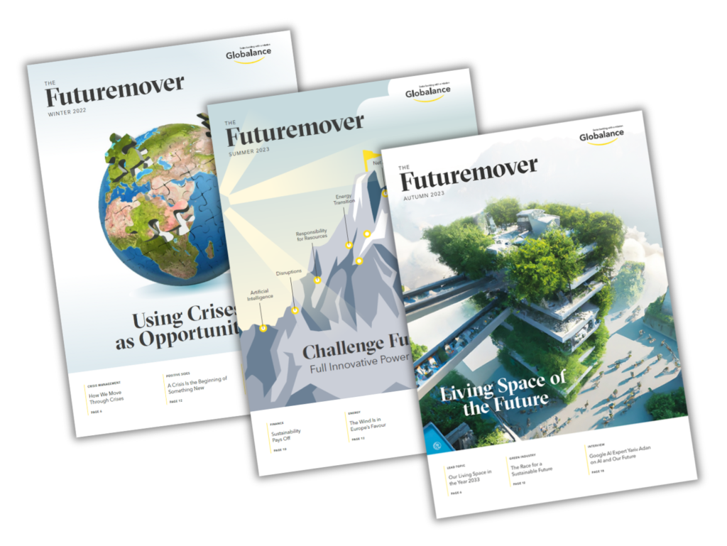 Covers of the latest issue of the Futuremover magazine.